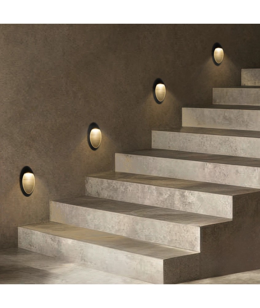 kelvo® STEPART KLV-101-0101 Φωτιστικό Σκαλοπατιού - Διαδρόμου LED 3W 375lm 45° AC 220-240V Αδιάβροχο IP65 Θερμό Λευκό 2700K - Lumileds SMD Chip & TÜV SÜD Driver - Μαύρο Ματ - Μ13 x Π5.5 x Υ26cm - 5 Χρόνια Εγγύηση